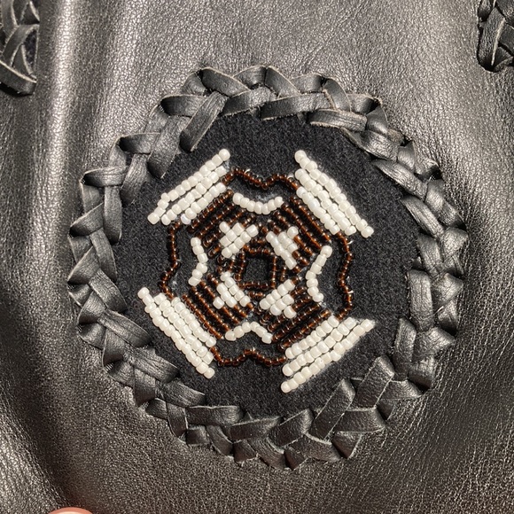 Genuine Leather jacket with beading and fringe - Picture 11 of 12